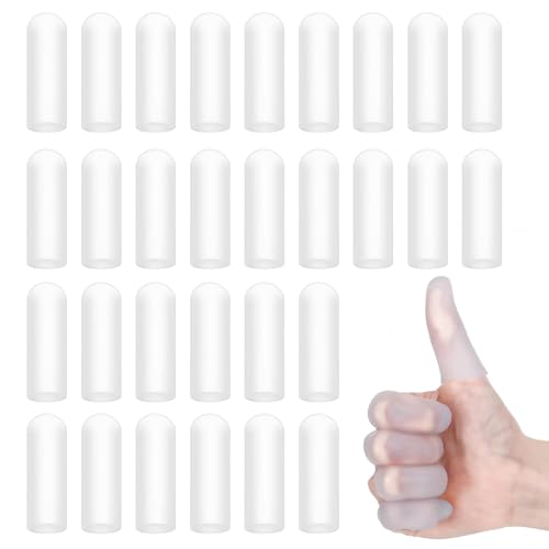 Thoquene 30 Stück Fingerkuppenschutz nach Verletzung, Fingerschutz Silikon, Wasserdicht Daumenschutz Thoquene 30 Stück Fingerkuppenschutz nach Verletzung, Fingerschutz Silikon, Wasserdicht Daumenschutz von Thoquene