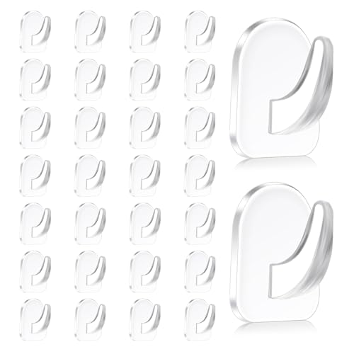 Thoquene 30 Stück Transparent Haken Ohne Bohren, Wasserdicht Klebehaken Extra Stark, Wandbefestigung Ohne Bohren Thoquene 30 Stück Transparent Haken Ohne Bohren, Wasserdicht Klebehaken Extra Stark, Wandbefestigung Ohne Bohren von Thoquene