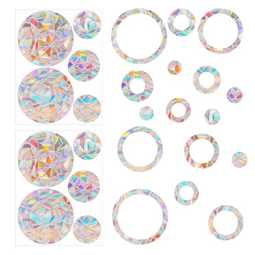 Thoquene Regenbogen Fensterfolie, Selbstklebend Prisma Fensteraufkleber, Suncatcher Sticker Vogelschutz für Glasscheiben Unsichtbar Thoquene Regenbogen Fensterfolie, Selbstklebend Prisma Fensteraufkleber, Suncatcher Sticker Vogelschutz für Glasscheiben Unsichtbar von Thoquene