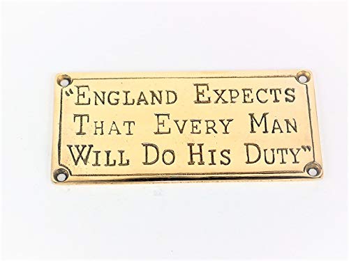 "England Expects." brass door plaque" von Thorness