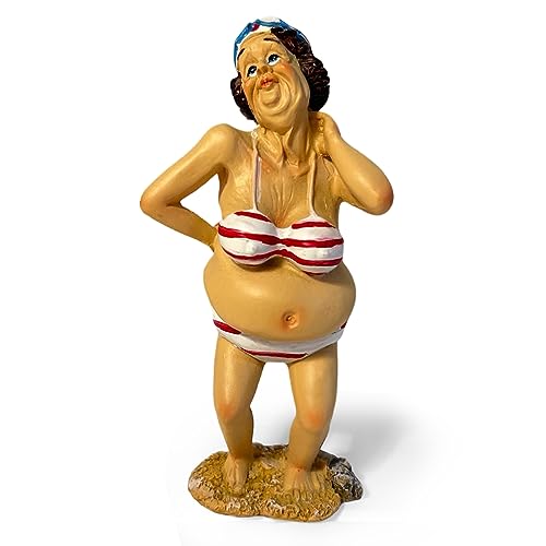 Niedliche Figur aus Kunstharz, Meeresdekoration, Bad-Ornament, Strandfigur, 15 cm (H), Schwimmer, Old Dear, Timeless Treasures von Thorness