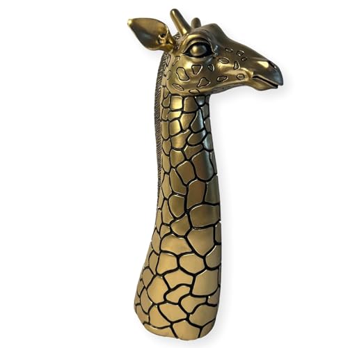 Thorness Goldfarbene 30 cm Giraffe Kopf und Hals Ornament in brillantem Goldton – perfekt für Heimdekoration von Thorness