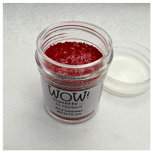 Thorness Wow! Embossing-Puder, 15 ml, Red Glimmer Regular | Befreien Sie Ihre Kreativität und verleihen Sie Ihrer Prägung Glanz von Thorness