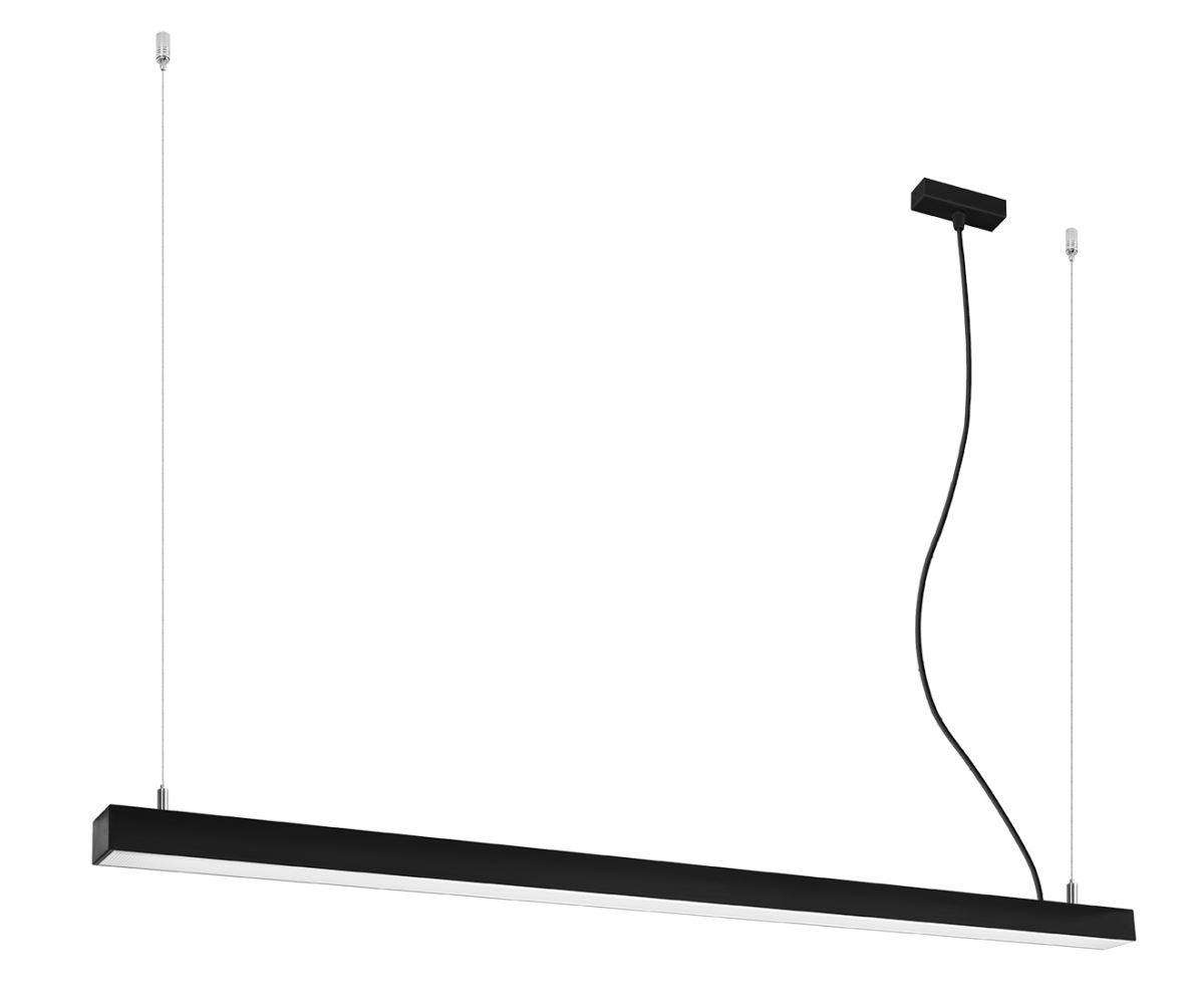 Thoro Pinne 150 LED Hängelampe schwarz 7200lm 3000K 150x6x150cm von Thoro