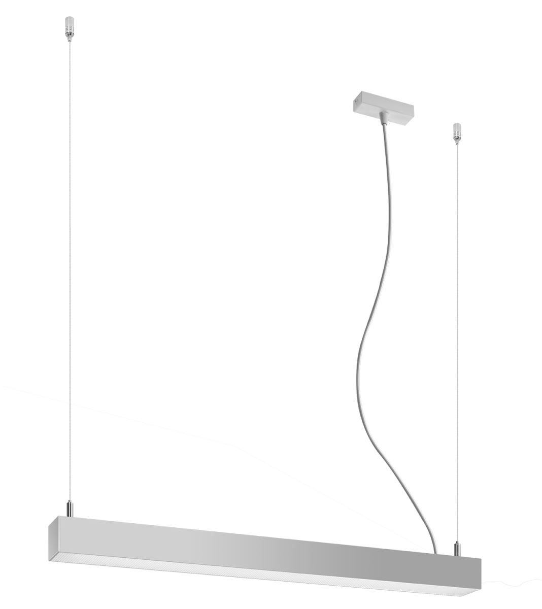 Thoro Pinne 67 LED Hängelampe grau 3179lm 3000K 67x6x150cm von Thoro