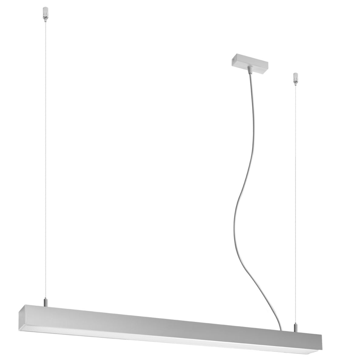 Thoro Pinne 90 LED Hängelampe grau 4600lm 3000K 90x6x150cm von Thoro