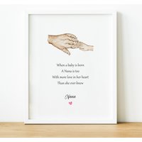 Personalisiertes Großeltern Gedicht, Gedicht Druck Neues Oma Geschenk, Einzigartige Bedeutungsvolle Geschenke Für Von Enkelin Oder Enkel von ThoughtfulKeepsakeCo