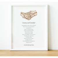 Personalisiertes Großeltern Gedicht Druck, Druck Geschenk Für Oma & Oma, Geschenke/Von Enkelkindern von ThoughtfulKeepsakeCo