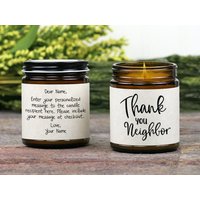 Danke Nachbar Geschenk | Nachbarwertschätzung Kerze Für Nachbarn Nachbarin Haustier Sitzend von ThoughtfulWicks