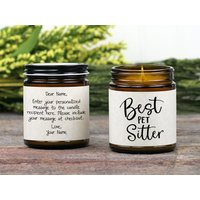 Pet Sitter Geschenk Kerze | Für Tiersitter Dankeschön Karte Hundesitter Katzensitter Best Candle Card von ThoughtfulWicks