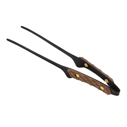 Thous Winds Küchenzange Grillzange, Pinzette Küche Edelstahl, Mehrzweckzange Profi Grillpinzette Langlebig mit Rutschfestem Griff zum Kochen, Grillen (Schwarz, Schwarznussholz Griff) von Thous Winds