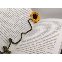 Sonnenblume Lesezeichen - Handgemachte Häkelblumen Seitenhalter von ThreadMakerStudio