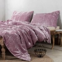 Lilac Crushed Samt Bettbezug, Lavendel Weiches Bettwäsche Set von Threadconnect