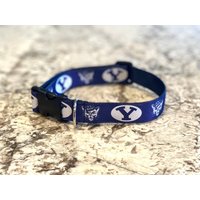 Byu Cougars Hundehalsband. Logo Und Cougar Kopf von Threads4Pups