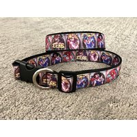 Zombie Prinzessin Haustierhalsband. Rapunzel, Ariel, Belle, Aschenputtel, Schneewittchen. - 2 cm Breit, Verstellbare Länge, Maschinenwaschbar von Threads4Pups