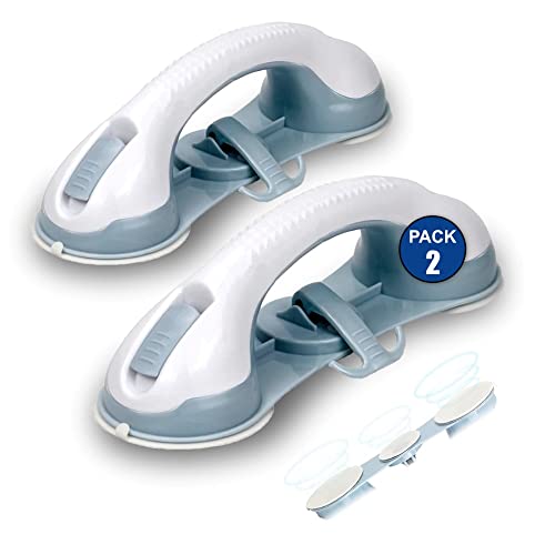 2er-Pack Badezimmergriff Haltegriff Sauggriff mit Saugnapf, Duschgriff für Senioren, Behinderten und Kinder, einfache Installation ohne Bohren, zur Anwendung auf Fliesen oder Glas 2er-Pack Badezimmergriff Haltegriff Sauggriff mit Saugnapf, Duschgriff für Senioren, Behinderten und Kinder, einfache Installation ohne Bohren, zur Anwendung auf Fliesen oder Glas von Three Stars