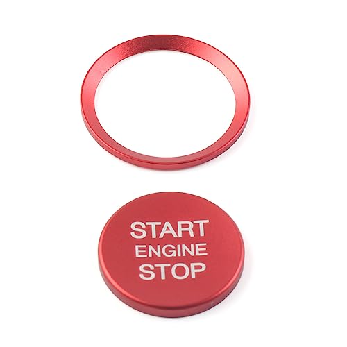FSFY Auto Start Stop Push Knob Button Trim Covers Ignition Button Center Engine Switch Control Ring 1 Set For VW For TIGUAN Altas For Jetta CC Arteon Passat T-Roc For Touran Magotan Touareg Golf,Red FSFY Auto Start Stop Push Knob Button Trim Covers Ignition Button Center Engine Switch Control Ring 1 Set For VW For TIGUAN Altas For Jetta CC Arteon Passat T-Roc For Touran Magotan Touareg Golf,Red von Three T