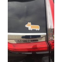 Corgis Auto Fenster Aufkleber - Rot Und Weiß von ThreeCheersForCorgis