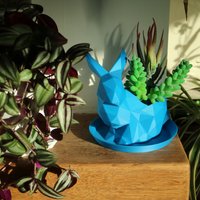 Kaninchen Blumentopf/Übertopf - Umweltfreundlicher, Nachhaltiger, Biologisch Abbaubarer Kunststoff Geschenk 3D Gedruckt 14 Farben von ThreeDeco