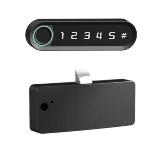 ThreeH Smartes Schrankschloss mit Fingerabdruck-Scan, schlüsselloser Zugang, 50 Drucke, 100 Pins, Warnung bei niedrigem Batteriestand für Schubladen, Schränke von ThreeH