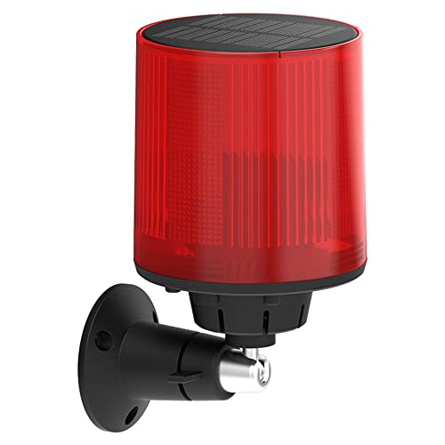 ThreeH Solar Motion Sensor Alarm Outdoor Waterproof Recordable Sound Security Siren Light mit 13 abweisenden Soundeffekten von ThreeH