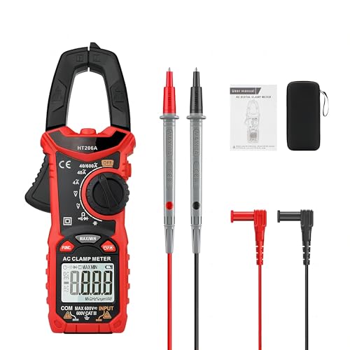ThreeH Stromzange Digitale AC/DC Strom AC Spannung Kondensator Diode Messung True RMS Auto Ranging 4000 Counts Multimeter Dual Farbe Automatische Hintergrundbeleuchtung Umschaltung von ThreeH
