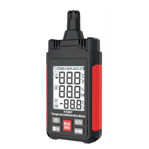 ThreeH Thermo-Hygrometer Großer Bildschirm Digital-Thermometer Hygrometer mit LCD-Hintergrundbeleuchtung Relative Luftfeuchtigkeit Taupunkt Nasskugel-Thermometer Min Max Hold ThreeH Thermo-Hygrometer Großer Bildschirm Digital-Thermometer Hygrometer mit LCD-Hintergrundbeleuchtung Relative Luftfeuchtigkeit Taupunkt Nasskugel-Thermometer Min Max Hold von ThreeH