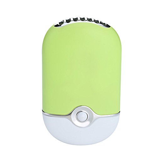 ThreeH Tragbare Mini Fan Handheld USB wiederaufladbare Klimaanlage Eingebaute Li-Ion Akku Schreibtisch Lüfter F015,Green von ThreeH