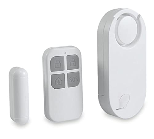 ThreeH Drahtloser Türalarm-Sensor mit Fernbedienung 130 dB Anti-Diebstahl Magnetische Sirene Lange Standby-Warnung bei niedrigem Stromverbrauch für Haus, Geschäft und Garage von ThreeH