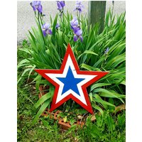 Super 4. Juli 4.juli 2020 Geburtstag Roter Weißer Und Blauer Stern, Unabhängigkeitstag Dekor, Stars Streifen Dekor von ThreeLeafsWoodworks