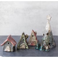 Alpine Keramikhäuser // Weihnachtsdorfhäuser Keramikferienhäuser Alpine Keramikhäuser // Weihnachtsdorfhäuser Keramikferienhäuser von ThreeLittlePotters