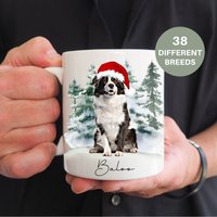 Australian Shepherd Personalisierter Hund Becher, Elternteil Hundeliebhaber Geschenk, Mama Papa Hundebesitzer Weihnachtsgeschenk Uk von ThreeQuarks