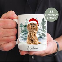 Cavalier King Charles Spaniel Personalisierter Hundebecher, Hundebesitzer Geschenk, Hundeliebhaber Hund Mama Tasse, Weihnachtsgeschenk von ThreeQuarks