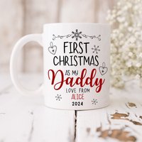 Daddy First Christmas Mug, 1st 2023, New Dad Gift, Geschenk Für Dad, Photo Babys Erstes Weihnachten, Ihn De von ThreeQuarks