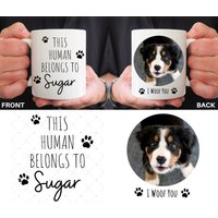 Dieser Mensch Gehört Zu, Hunde Foto Tasse, Eltern Hundeliebhaber Geschenk, Hund Mama Papa Pawrents, Hundebesitzer Weihnachtsgeschenk von ThreeQuarks