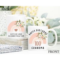 Personalisierte 100. Geburtstag Tasse, Beste Nana Ever Oma Nanny Kaffeetasse, Großmutter Geschenk, Geschenkidee, Geburtstagsgeschenk von ThreeQuarks