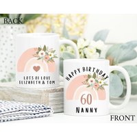 Personalisierte 60. Geburtstagstasse, Beste Nana Ever Tasse, Oma Nanny Kaffeetasse, Großmutter Geschenk, Geschenkidee, Geburtstagsgeschenk von ThreeQuarks