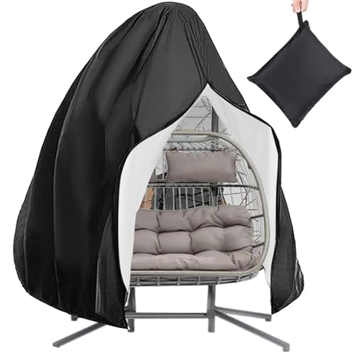 Hängesessel-Abdeckung, 200 x 230 cm, Doppel-Eierstuhl-Abdeckung mit Reißverschluss und Kordelzug, Outdoor, wasserdicht, winddicht, langlebig, strapazierfähig, Hängesessel, Möbelschutz Hängesessel-Abdeckung, 200 x 230 cm, Doppel-Eierstuhl-Abdeckung mit Reißverschluss und Kordelzug, Outdoor, wasserdicht, winddicht, langlebig, strapazierfähig, Hängesessel, Möbelschutz von Threegoat