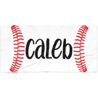 Baseball Strandtuch - Personalisiertes Baseball-Strandtuch Baseballtuch von ThreepurpleOwls