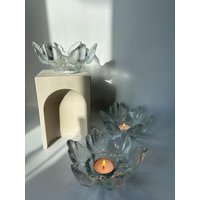 "3Er Set 1970Er Jahre Ravenhead "Flair" Glas Weihnachtskerzenhalter." von Thrift24