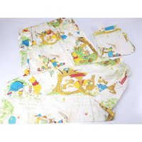 Jahrgang Winnie The Pooh 2 Stück Gefüttert Fenster Vorhänge Set Perma Press Usa Gemacht 70Er 80Er Jahre | 63 X 23 Sears Roebuck Und Unternehmen von Thriftstigators