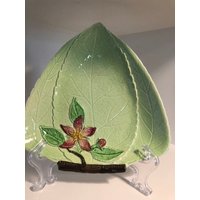 Jahrgang Carlton Ware Dreieck Apfelblüte Auf Grünem Blatt Platte von ThriftyFarmMama