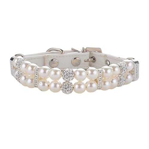 Thrivinger Halsband für Perlenkette für Hunde - Perlen-Halsband für Strass | Schmuckzubehör mit 125 cm Gurt für Katzenwelpen von Thrivinger