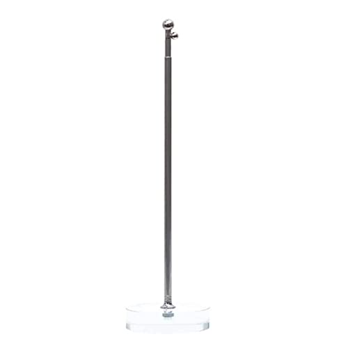 Thrivinger Mini-Teleskopstange mit robuster Basis – Deluxe Desk Flag Pole Kit für Zuhause, Veranda im Freien, Miniatur aus Metall mit Stange von Thrivinger