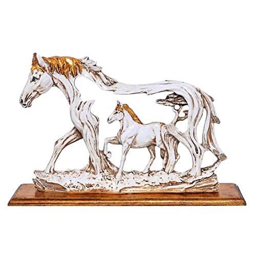 Thrivinger Pferde Skulpturen aus Kunstharz - Ornamente aus Kunstharz | Pferde Skulptur Deko geeignet für Regal, Büro, Schaufenster oder Weinkeller von Thrivinger