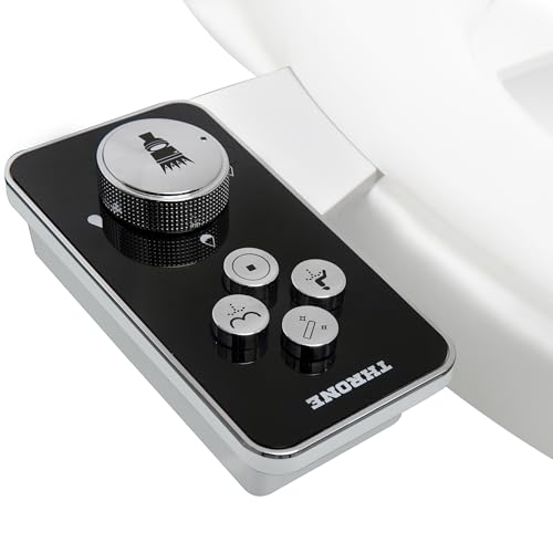 Throne Bidet WC Aufsatz - Nicht Elektrischer Selbstreinigender Wassersprüher Bidets für vorhandene Toiletten Sitz Doppeldüse (Frontal & Heckwäsche) Bidet Aufsatz für Toilette, Einfache Installation von Throne