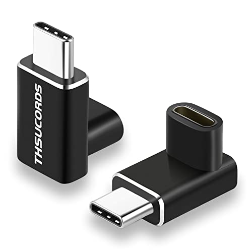 Thsucords 90 Grad USB C Winkeladapter 2 Stück, Up&Down 100W 4K Video 20Gbps USB Typ C 3.2 Gen2 Stecker auf Buchse Verlängerung Extender für Steam Deck, Switch, MacBook Thsucords 90 Grad USB C Winkeladapter 2 Stück, Up&Down 100W 4K Video 20Gbps USB Typ C 3.2 Gen2 Stecker auf Buchse Verlängerung Extender für Steam Deck, Switch, MacBook von Thsucords