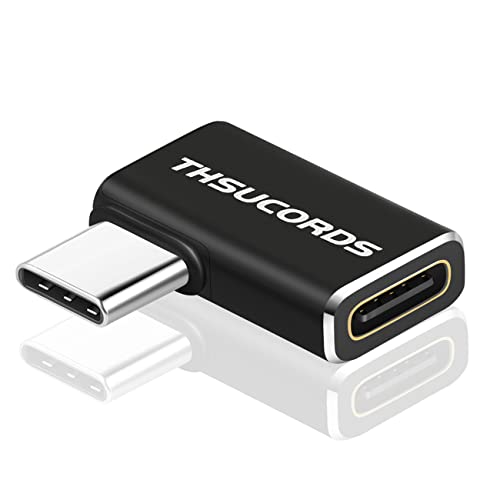 Thsucords Rechtwinkliger USB C Verlängerungsadapter, links 90 Grad Stecker auf Buchse Extender 100W 20Gbps Typ C 3.2 Gen2 4K@60Hz Video Extended Konverter für Steam Deck, Switch, MacBook Thsucords Rechtwinkliger USB C Verlängerungsadapter, links 90 Grad Stecker auf Buchse Extender 100W 20Gbps Typ C 3.2 Gen2 4K@60Hz Video Extended Konverter für Steam Deck, Switch, MacBook von Thsucords
