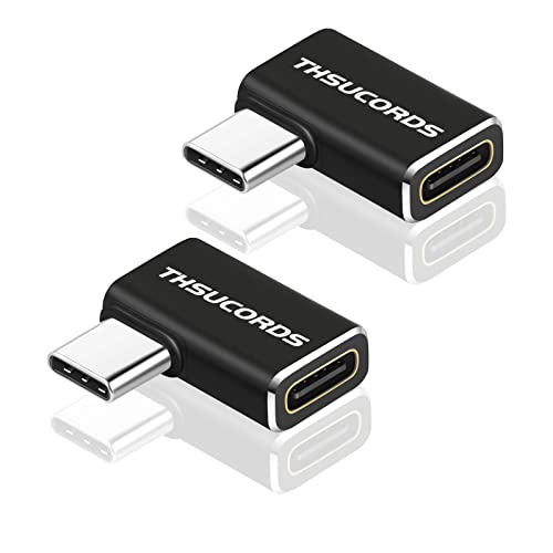 Thsucords Rechtwinkliger USB-C-Verlängerungsadapter 2 Stück, Links 90 Grad Stecker auf Buchse, Extender PD 100W 20Gbit/s Typ C 3.2 Gen2 4K@60Hz Video für Dampfdeck, Switch, MacBook Thsucords Rechtwinkliger USB-C-Verlängerungsadapter 2 Stück, Links 90 Grad Stecker auf Buchse, Extender PD 100W 20Gbit/s Typ C 3.2 Gen2 4K@60Hz Video für Dampfdeck, Switch, MacBook von Thsucords