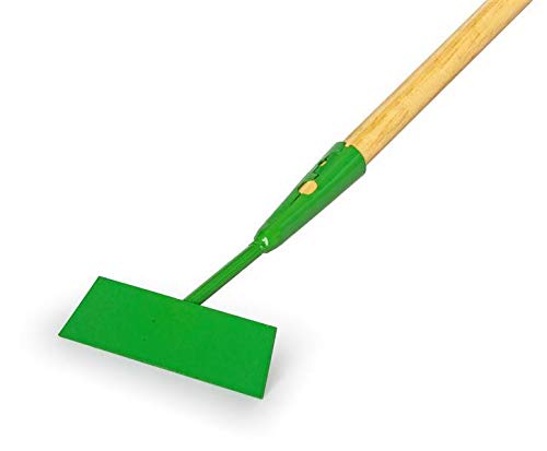 Thüga Wegeschuffel Klein 14cm Gartenrechen aus Kunststoff mit Gepägter Blattunterseite und Kunststoffgriff von Thüga